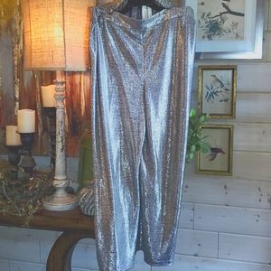Impressions wideleg metallic pants